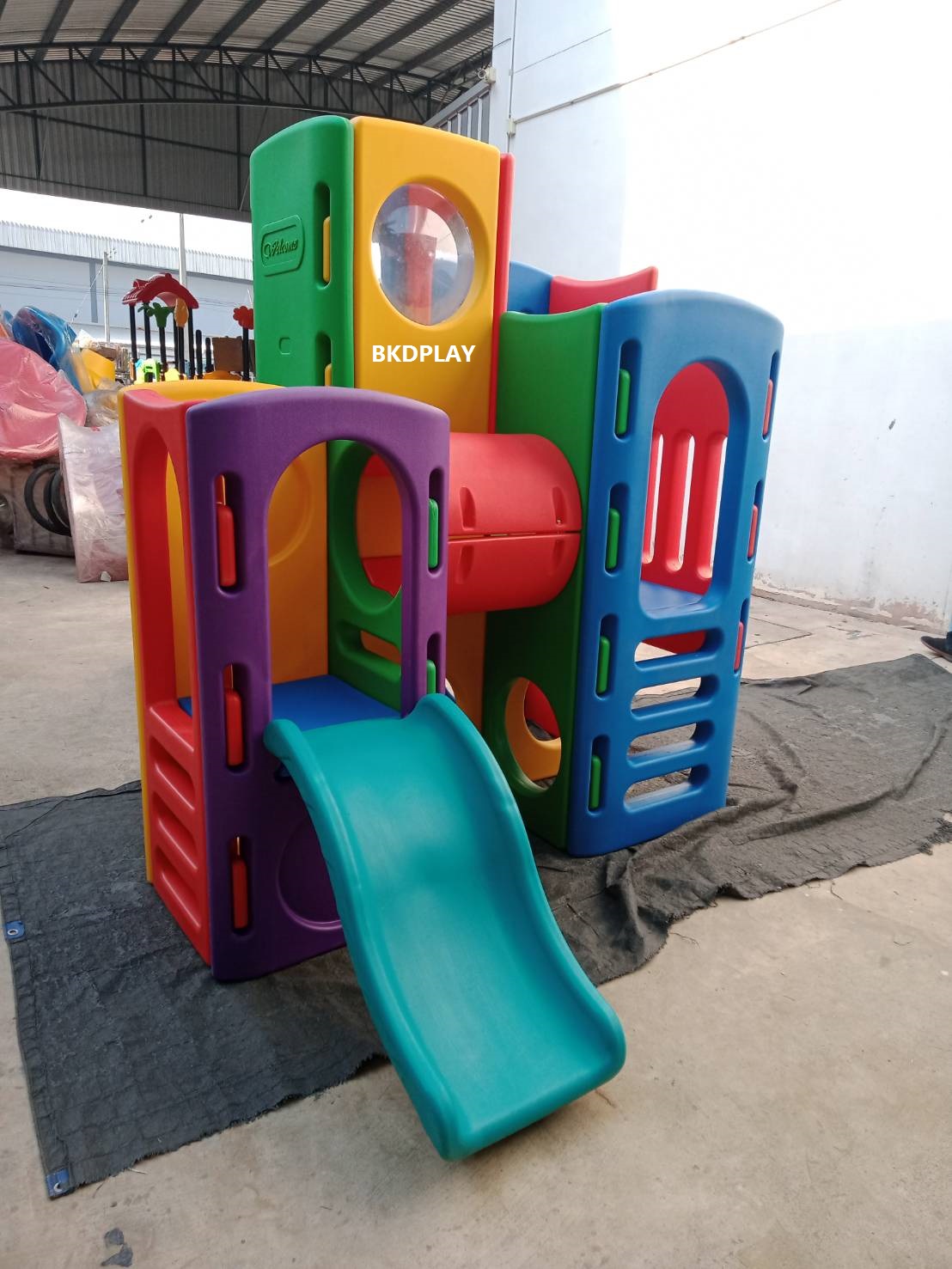 ปราสาทลึกลับ กระดานลื่น2สไลด์ สไลเดอร์3ป้อม อุโมงค์ของเล่น ,เครื่องเล่นสนามกลางแจ้ง ในร่ม มุมเด็ก Kid zone,playground พร้อมส่ง