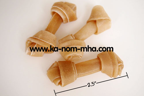 กระดูกผูกจิ๋ว สีธรรมชาติ ขนาด 2.5 นิ้ว 1kg