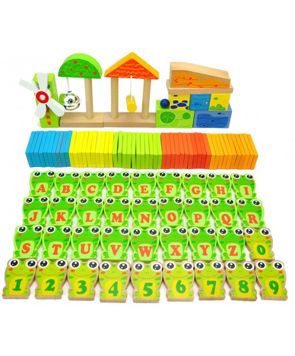 โดมิโนเมืองกบน้อยตีกระดิ่ง 100 ชิ้น ,ของเล่น,ของเล่นไม้,บล็อกต่อ,โดมิโน,เมืองกบ,ของเล่นเสริมทักษะการเรียนรู้, ของเล่นเสริมพัฒนาการเด็กอนุบาล, สื่อการสอนปฐมวัย, พร้อมส่ง