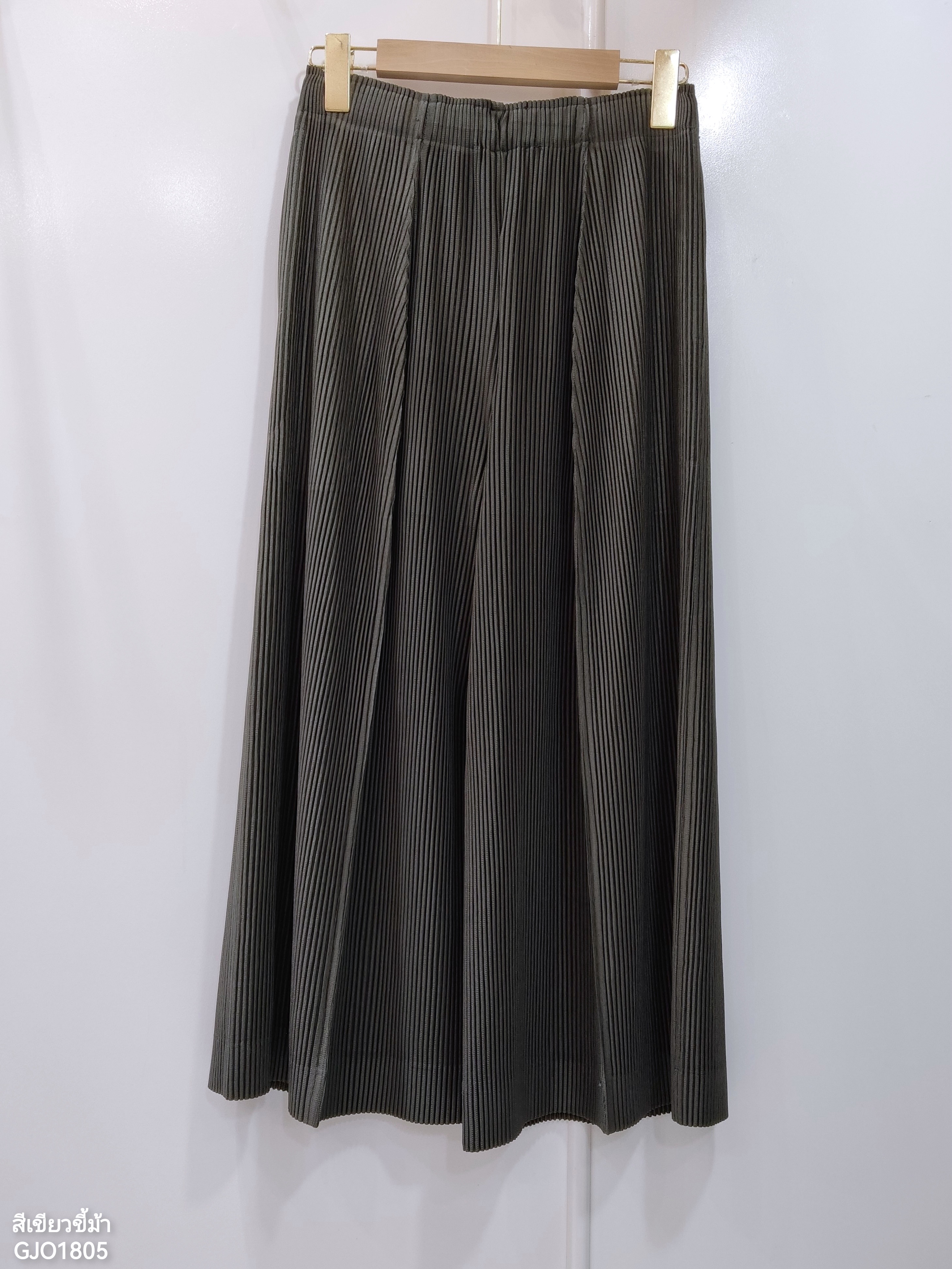 ยาว 32 นิ้ว 2MUAY รุ่น GJO1805 กางเกงพลีทคุณภาพ THICK WIDE LEG PLEATED PANTS 9 สี FREE SIZE