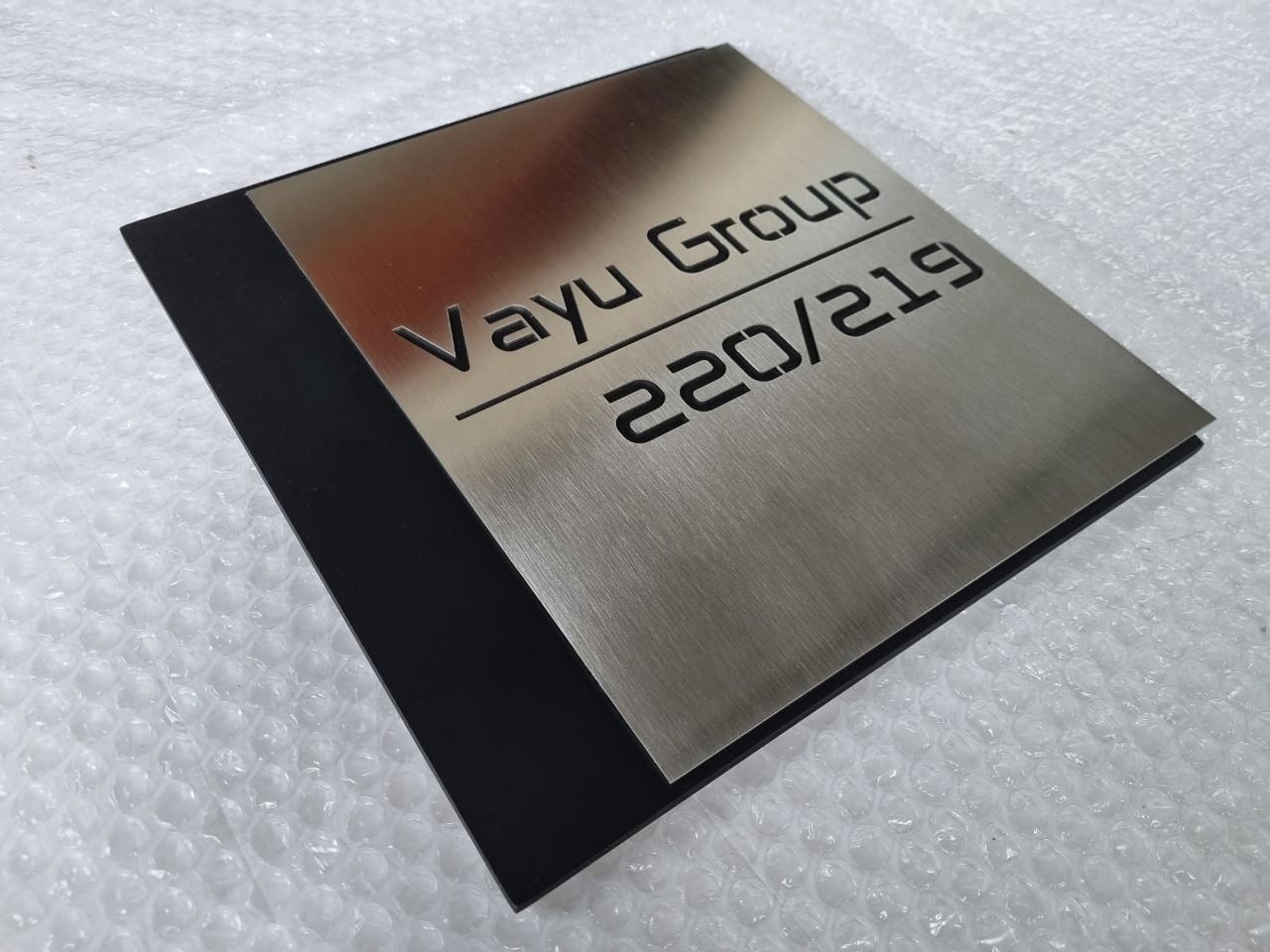 ป้ายเลขที่บ้าน แผ่นเรียบกัดกรด