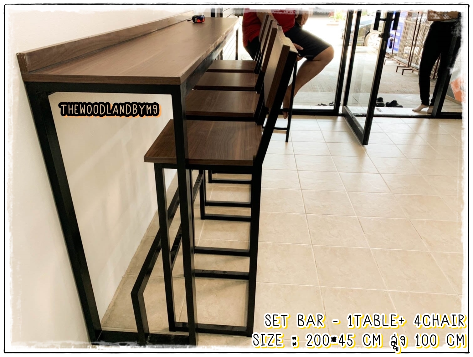 setแต่งร้านกาแฟ SETโต๊ะบาร์+เก้าอี้ ไม้จริง งานฝีมือHANDMADE จากโรงงานโดยตรง เน้นความสวยงาม+เข็งแรง ค่าส่งคิดตามจริงเก็บเงินปลายทาง