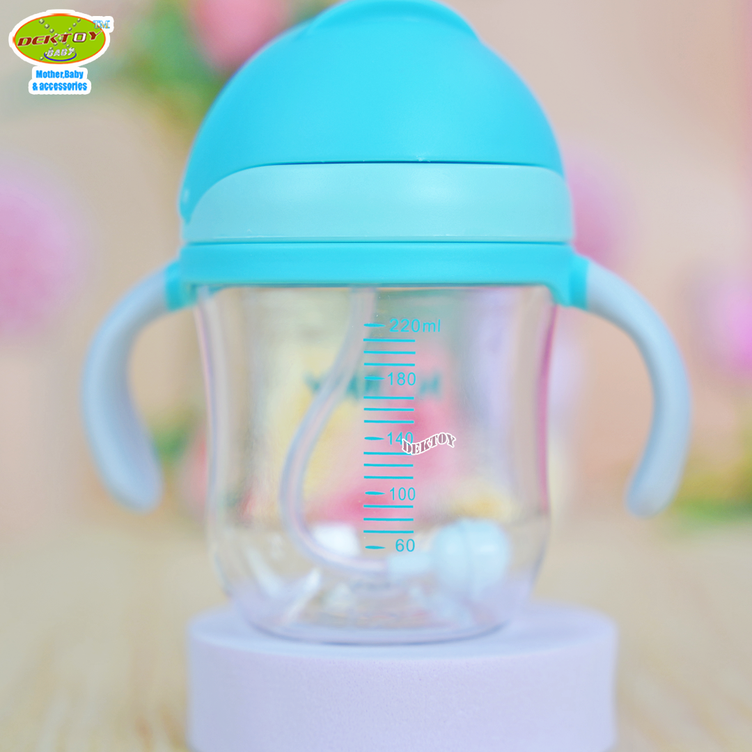 Nanny แก้วหัดดื่ม Tritan ขนาด 7 ออนซ์ พร้อมหลอด ดื่มได้ 360 องศา ทนทานมาก N5732