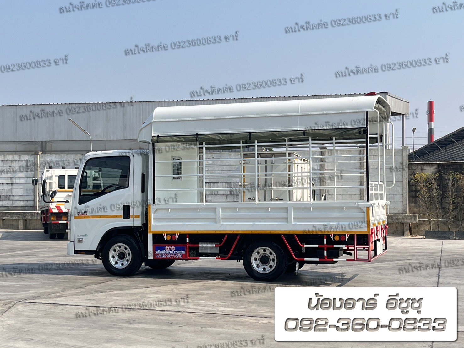 4 ล้อ ISUZU NLR130 แรงม้า พร้อมกระบะคอกหลังคา