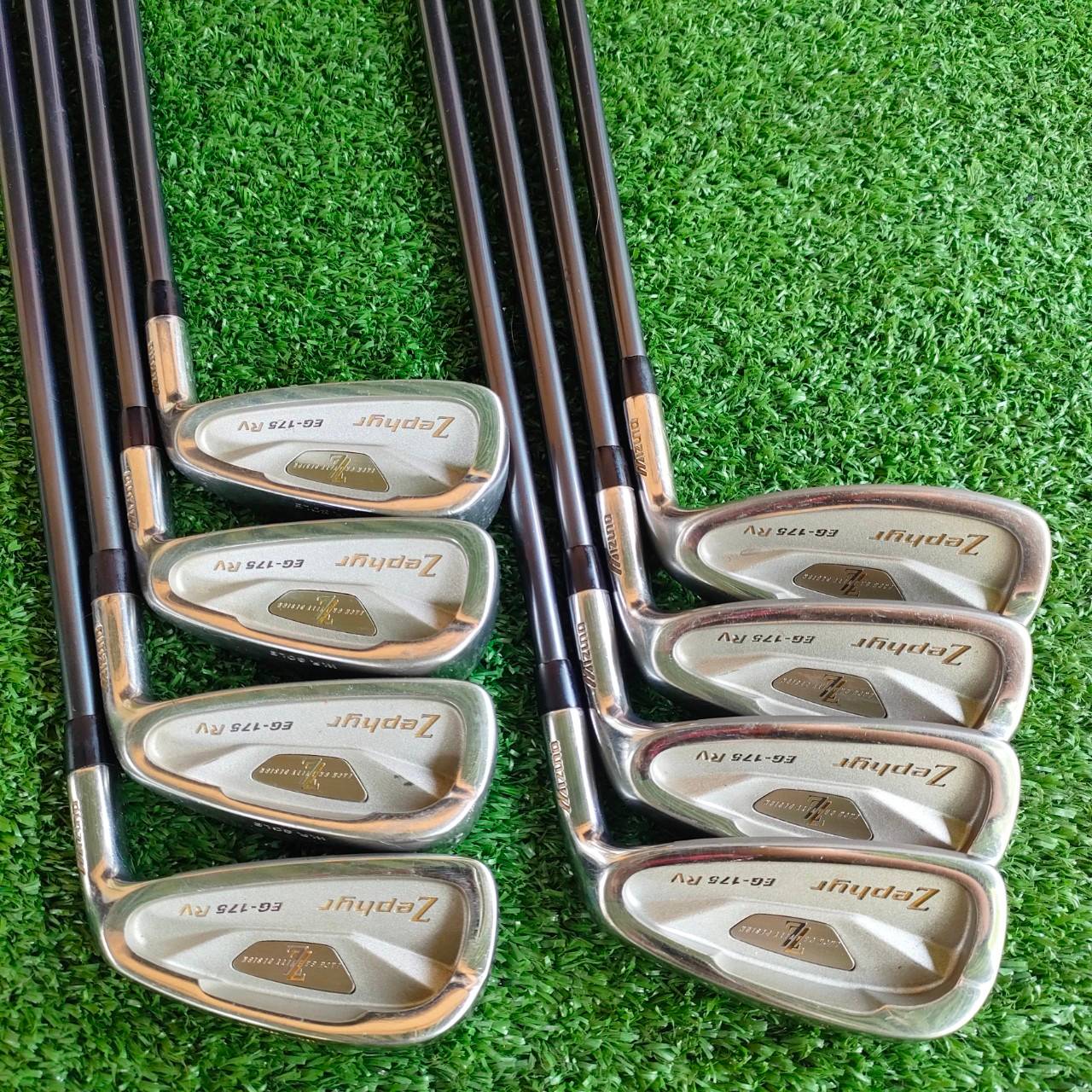 ** ไม้กอล์ฟสำหรับผู้หญิง ** ชุดเหล็ก MIZUNO ZEPHYR EG-175 RV มีเหล็ก 4-9 เเละ PW SW ก้าน TECHNO FLEX FLEX L สวยเดิมทุกชิ้น ก้านเดิมทุกชิ้นไม่มีเปลี่ยน MADE IN JAPAN ไม้กอล์ฟพรีเมี่ยมมือสอง ของแท้ By NakaraLuxurious