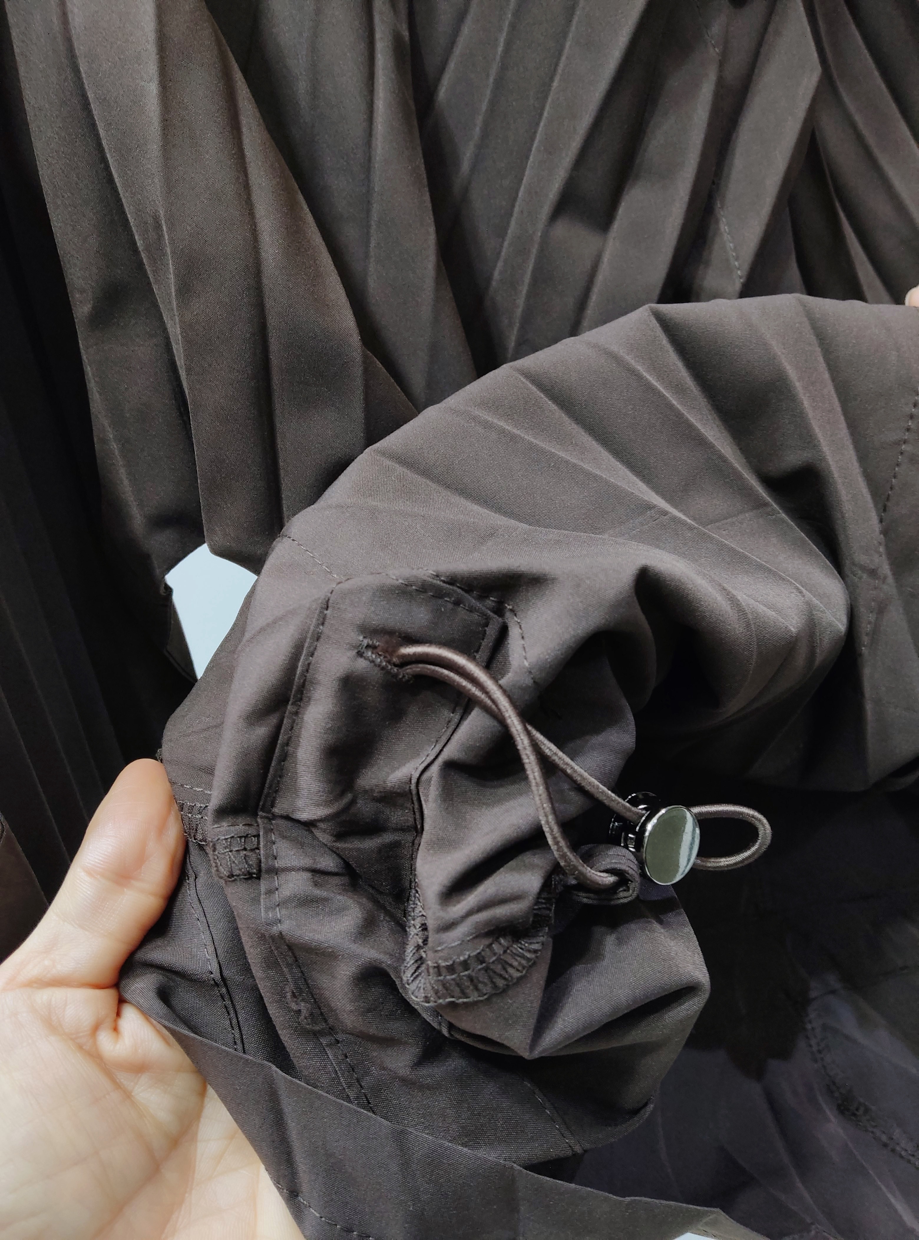 2MUAY รุ่น CX0489 เสื้อคลุมอัดพลีท HOODED BOTTON FRONT PLEATED JACKET 2สี FREE SIZE