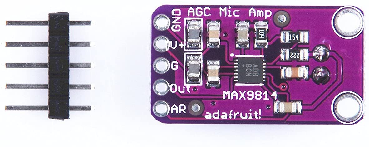 เซนเซอร์วัดเสียง ไมโครโฟน MAX9814 High Performance Microphone AGC Amplifier Module
