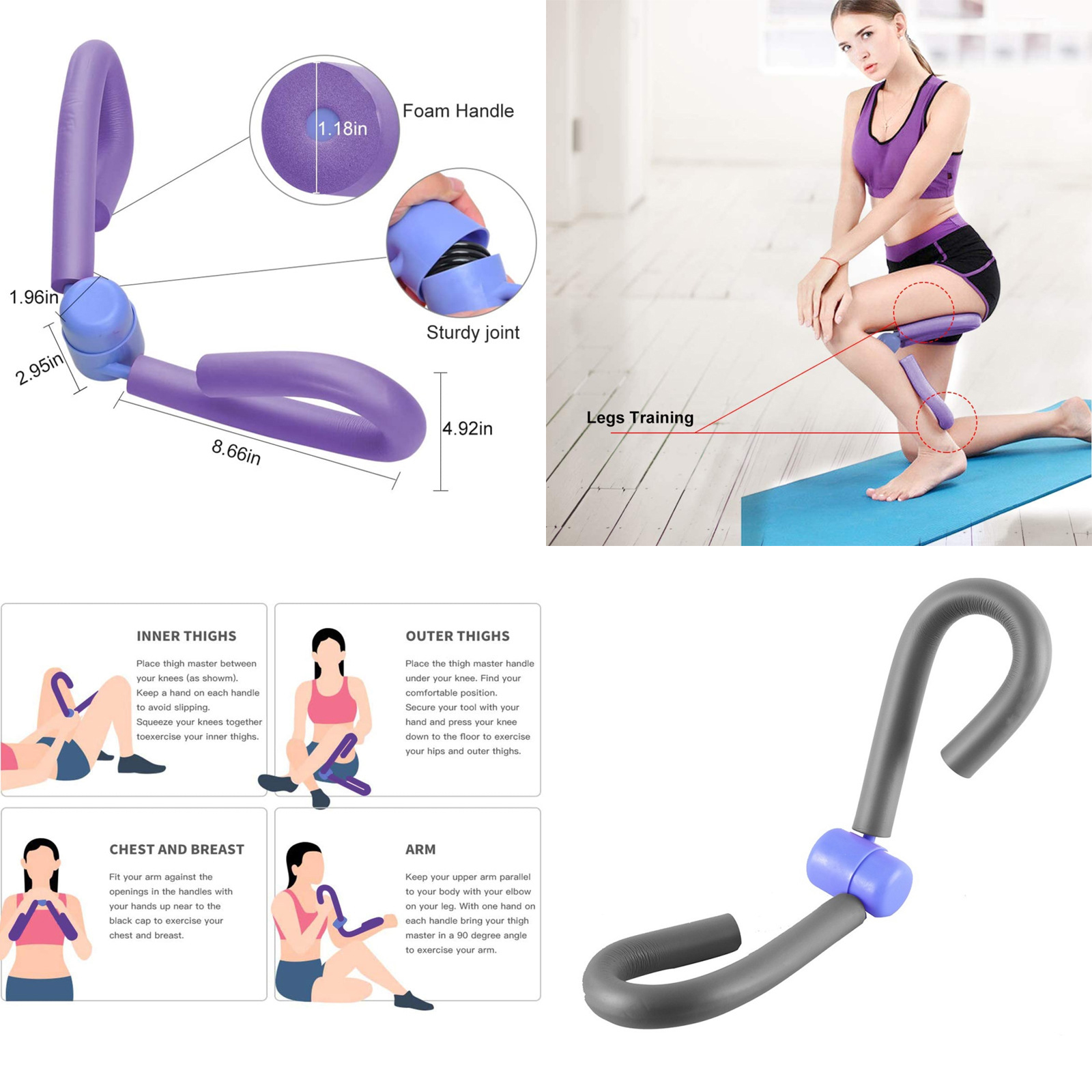 อุปกรณ์ออกกำลังกาย เชือกยืดพร้อมที่จับ สายยาว110cm ยางยืดคุณภาพดี ยืดหยุ่นสูง มีให้เลือกหลายสี