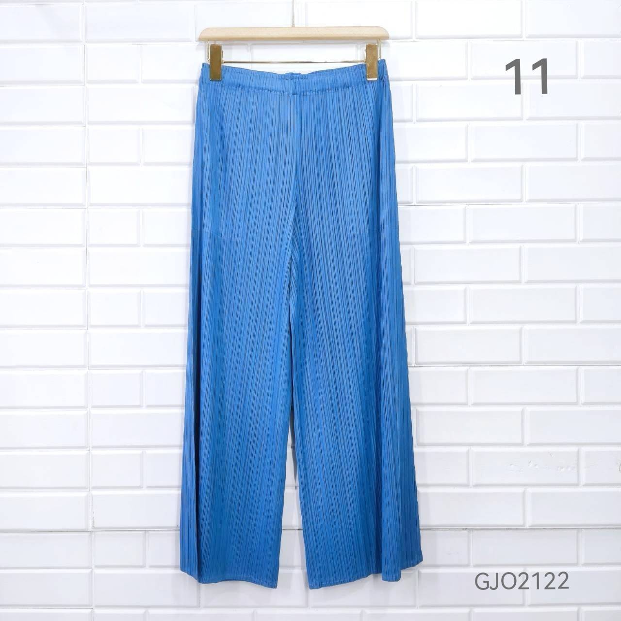 ปรับราคาลง20%!! ยาว 35.5นิ้ว!! 2MUAY รุ่น GJO2122 กางเกงผู้หญิง กางเกงพลีทคุณภาพ 6สี FREE SIZE LOOSE STRAIGHT PLEATED PANTS