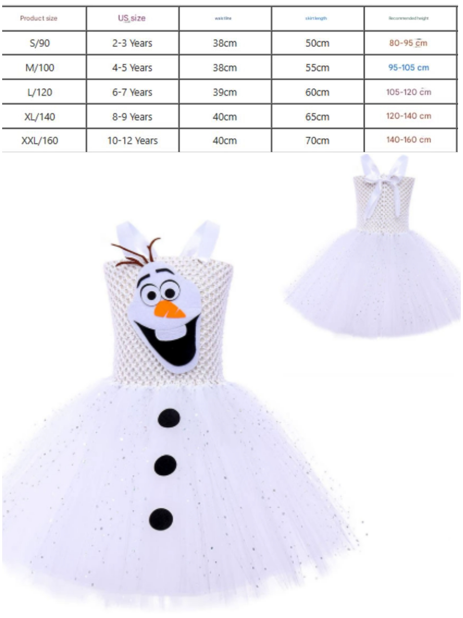 พร้อมส่ง ชุดโอลาฟ ชุดสโนว์แมน ชุดfrozen
