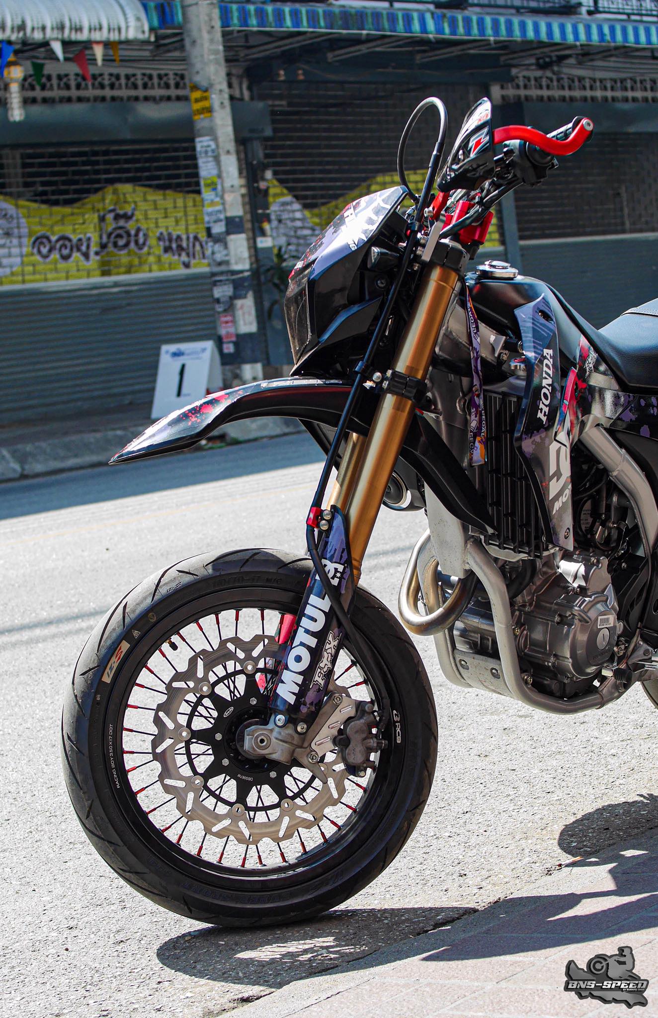 จานดิสเบรค Arashi 320mm CRF250/300L/M/Rally - สีดำ