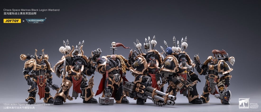 [สั่งจอง]JOYTOY x Warhammer 40K 1/18 : Chaos Space Marines Black Legion Warband