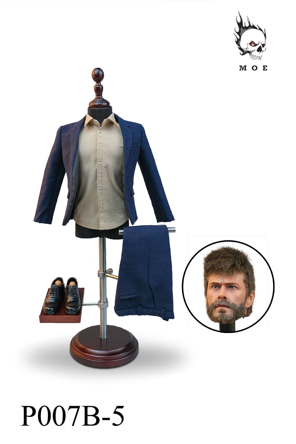 [สั่งจอง]MOETOYS P007A/B/C 1/6 : Mens Head Sculpt & Narrow Shoulder Suit