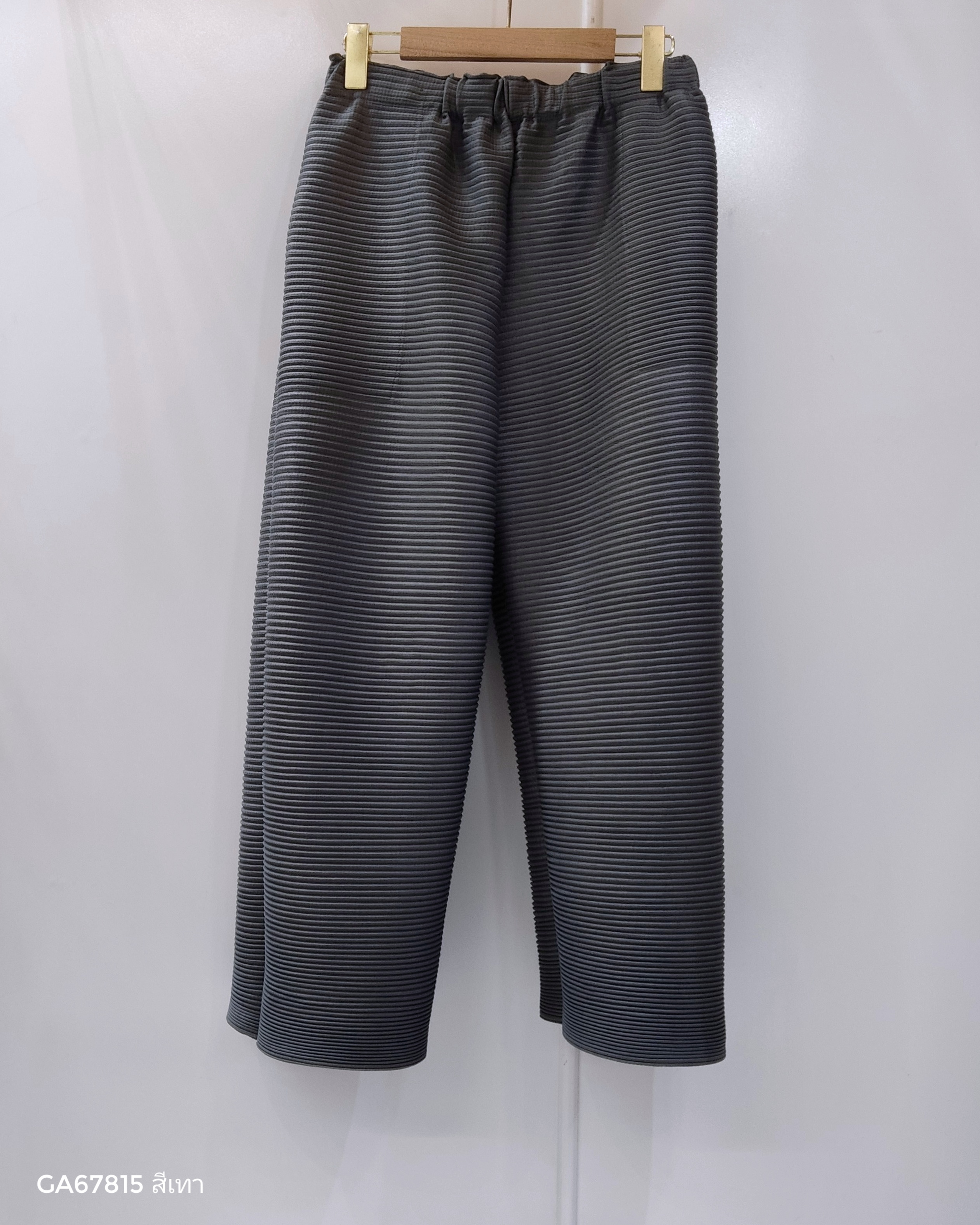 ยาว 36.5 นิ้ว 2MUAY รุ่น GA67815 กางเกงพลีทคุณภาพ STRAIGHT LEG PLEATED PANTS 8 สี FREE SIZE