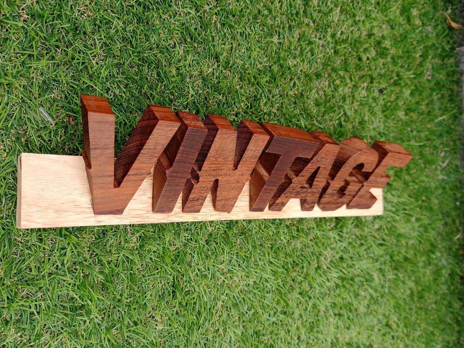 ป้ายอักษรไม้ไดคัท ป้ายวินเทจ