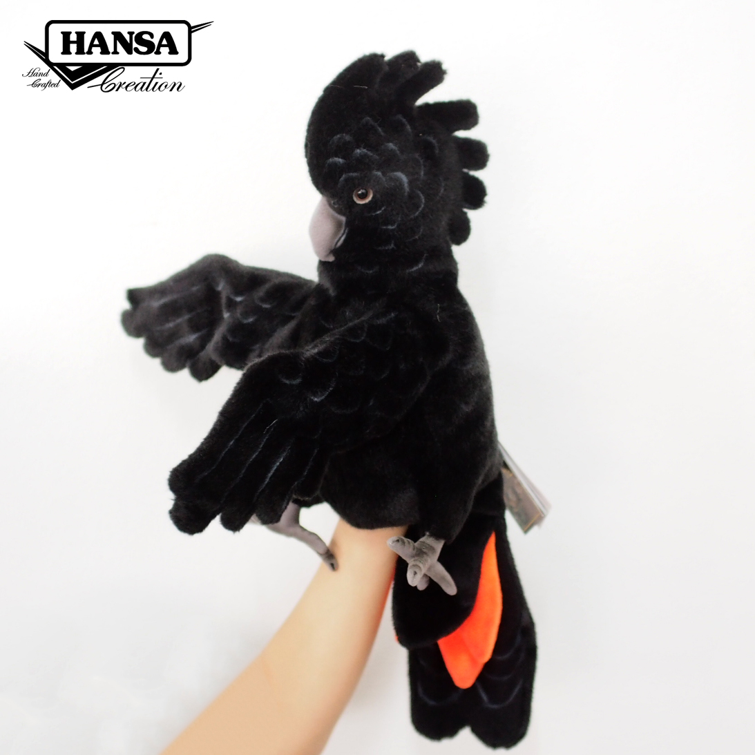 8227 Red-tailed black cockatoo Puppet 49cm.H