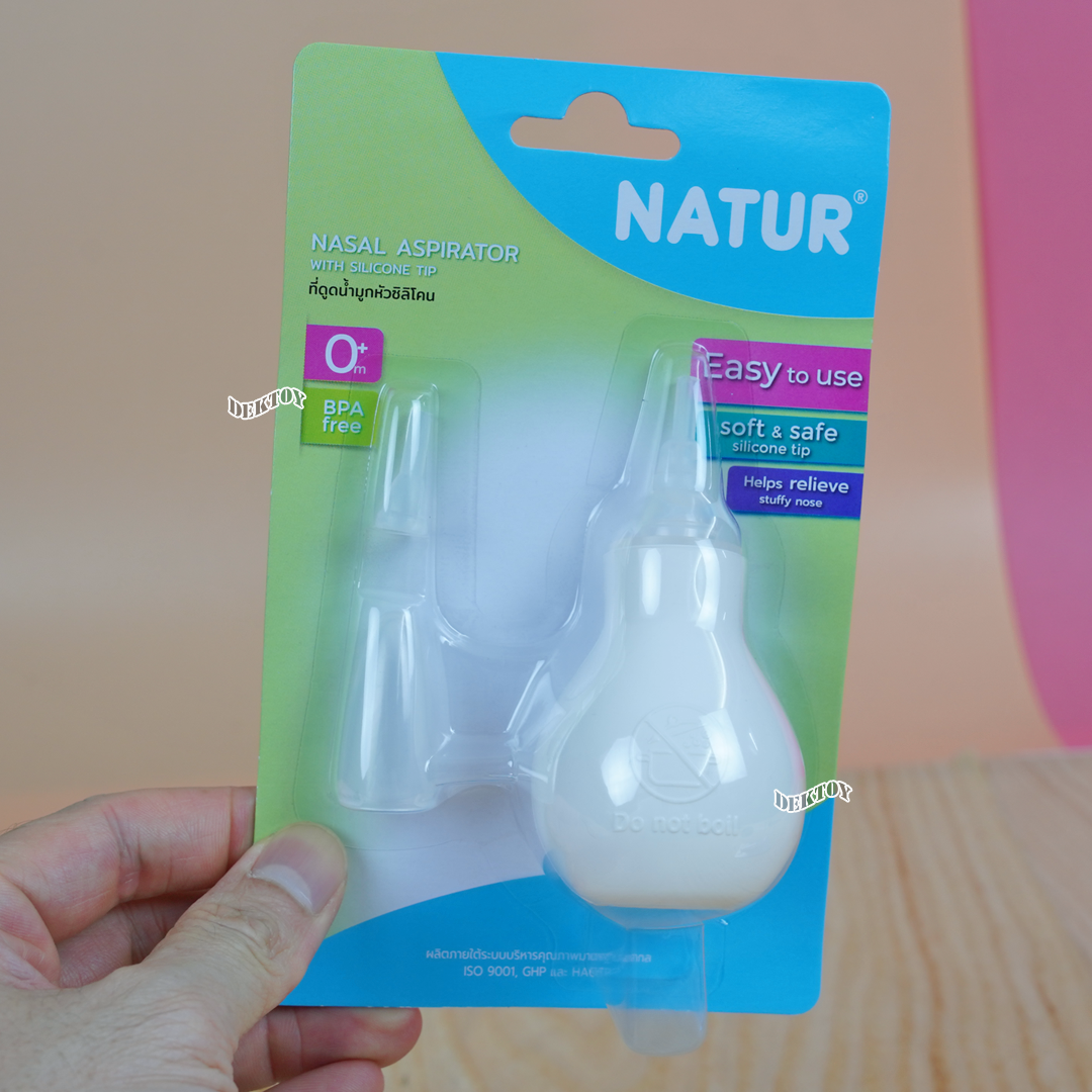 NATUR เนเจอร์ ที่ดูดน้ำมูกทารกหัวซิลิโคนหัวเรียวเล็ก