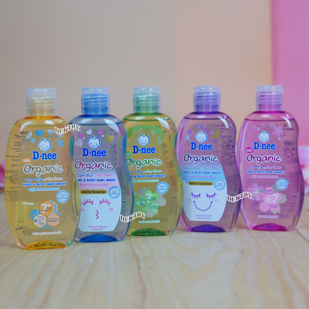 D-nee Organic ดีนี่ ออแกนิค สบู่เหลวอาบและสระผม 180 มล.