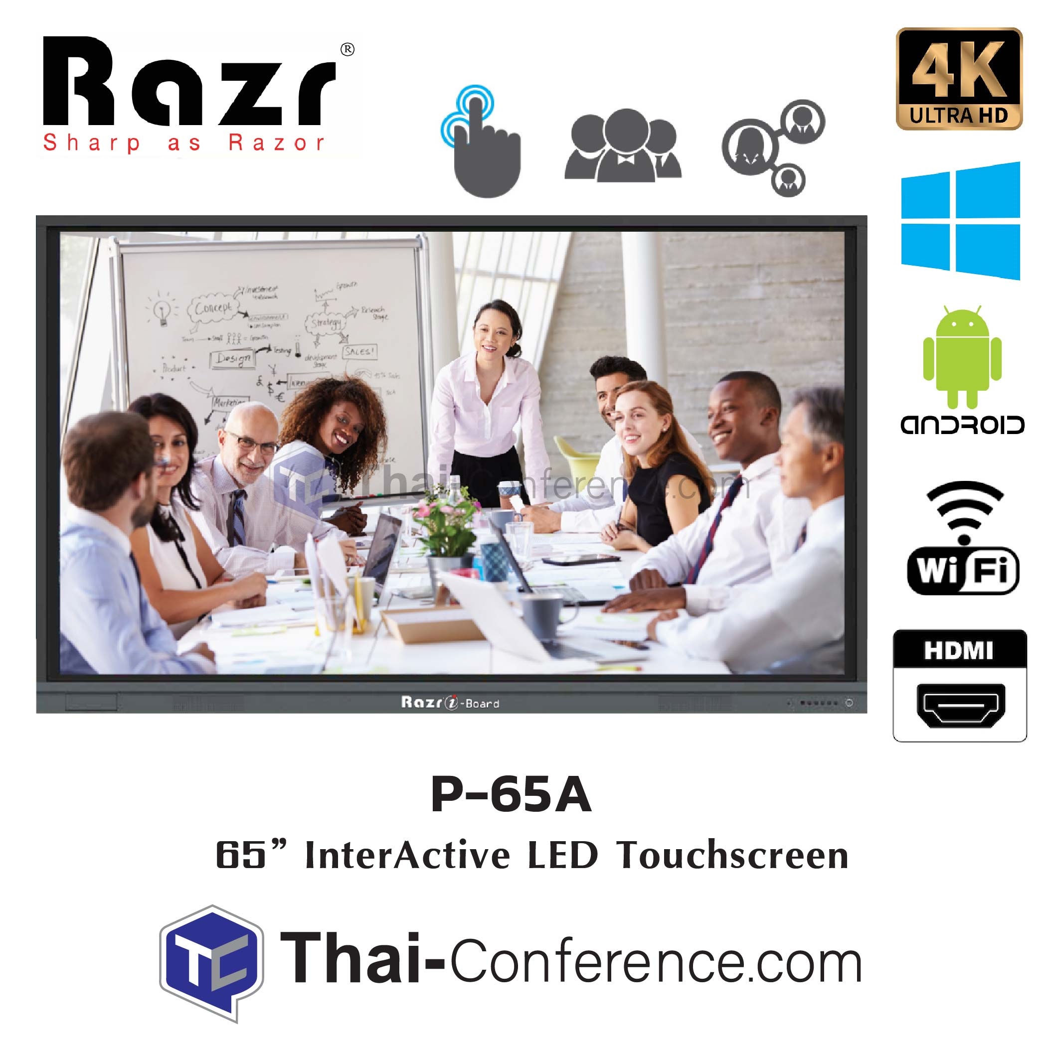 RAZR P-65 LED Touch Screen จอ ทัช สกรีน 65 นิ้ว