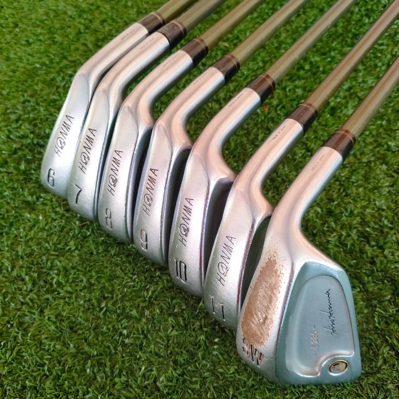 ชุดเหล็ก HONMA LB280 มีเหล็ก 6 -11 และ SW ก้าน TITANIUM CARBON LB-280 R-1 ใส่กริพ GOLF PRIDE มาอย่างดี อย่างแพง ไม้กอล์ฟมือสอง ของแท้ BY NakaraLuxurious