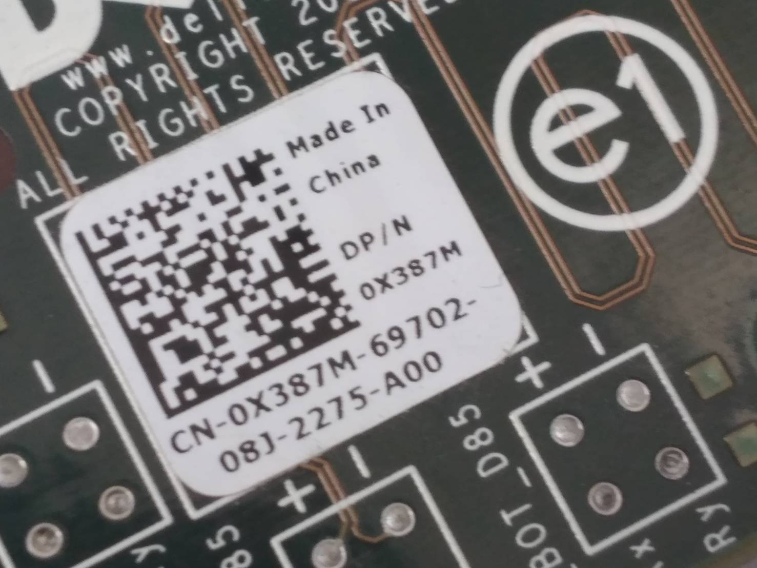 DELL R610 server expansion card riser card PCIE 0X387M X387M