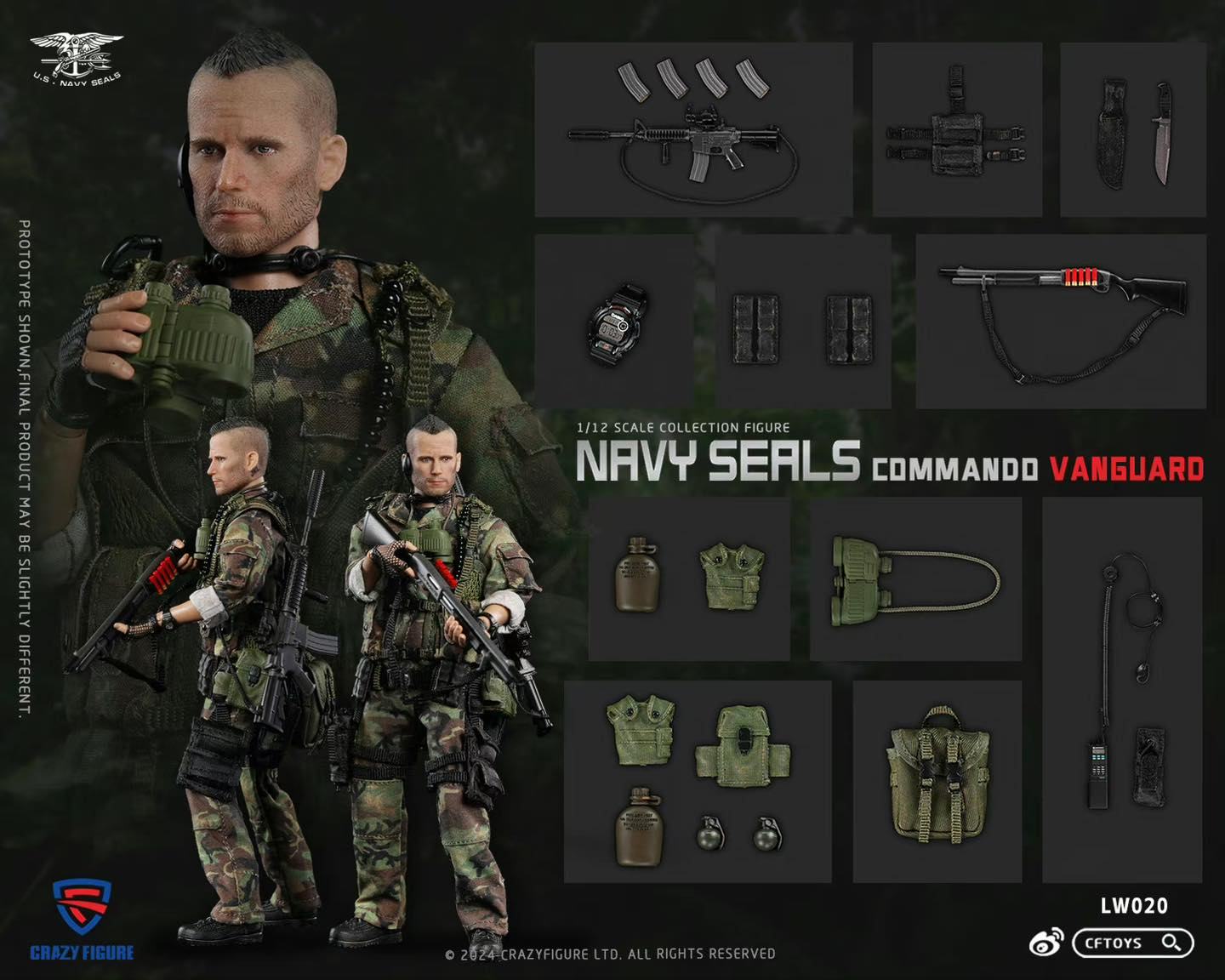 [พร้อมส่ง] Crazy figure (CFTOYS) LW020 1/12 : SEAL Special Assault Team-Top Soldier