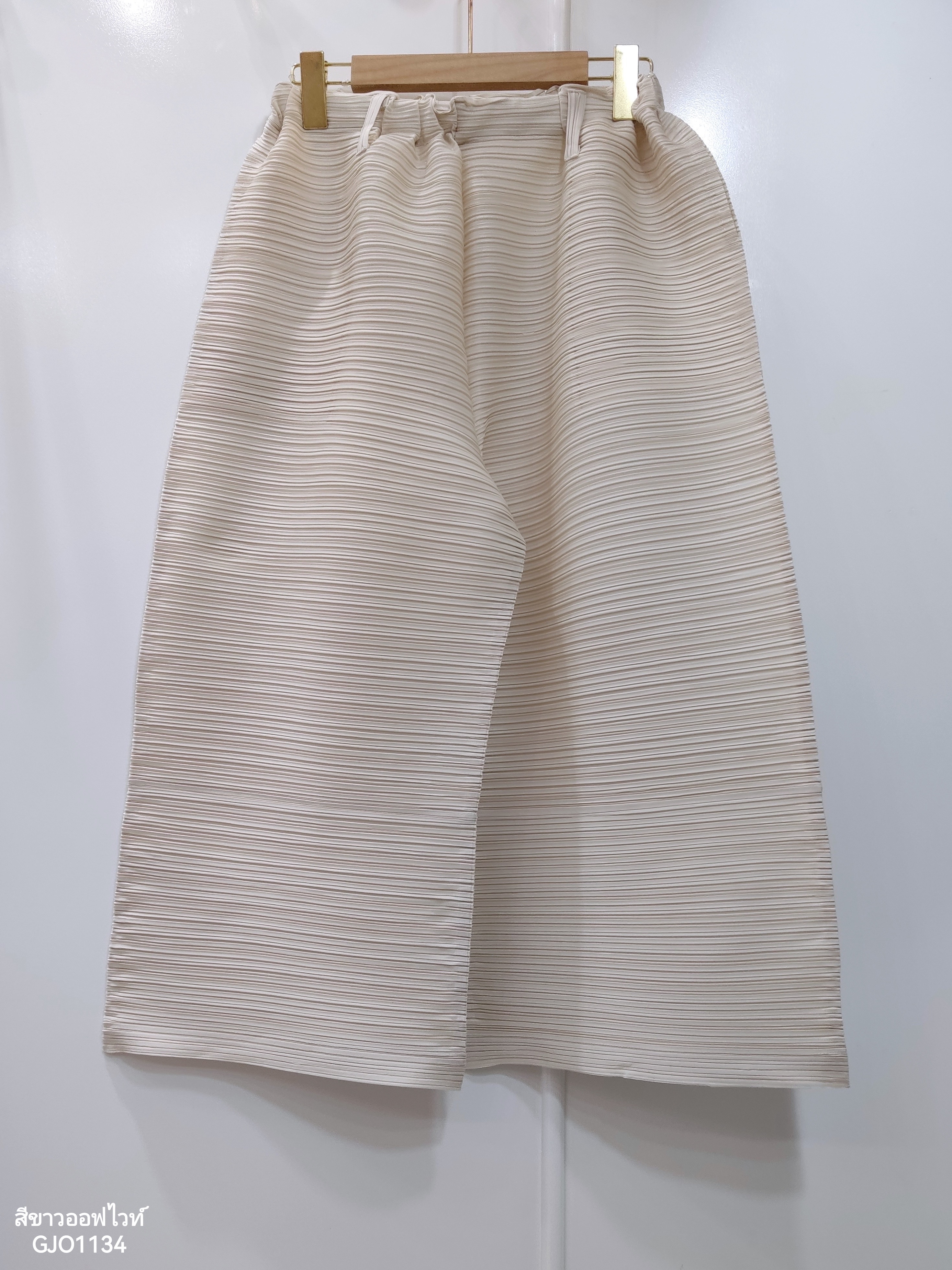 ยาว 32นิ้ว!! 2MUAY รุ่น GJO1134 กางเกงพลีทคุณภาพ CROPPED WIDE LEG PLEATED PANTS 12 สี FREE SIZE