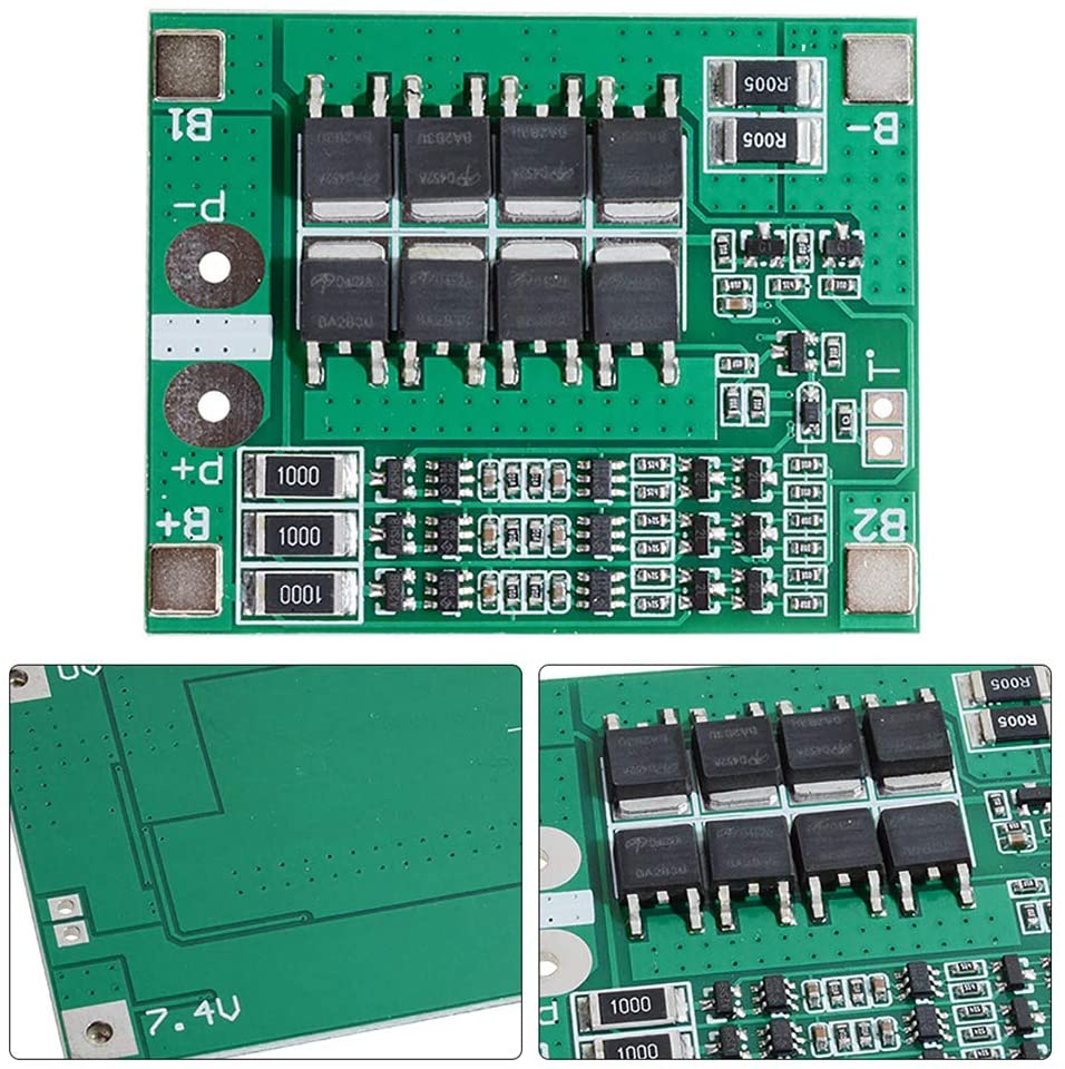 โมดูล BMS ป้องกันแบตเกิน และปรับบาลานซ์แรงดันแบต Lithium 3 เซลล์ 3 String 12V18650 Lithium Battery Board 11.1V 12.6V With Equalization 25A Over-Current Over-Charge