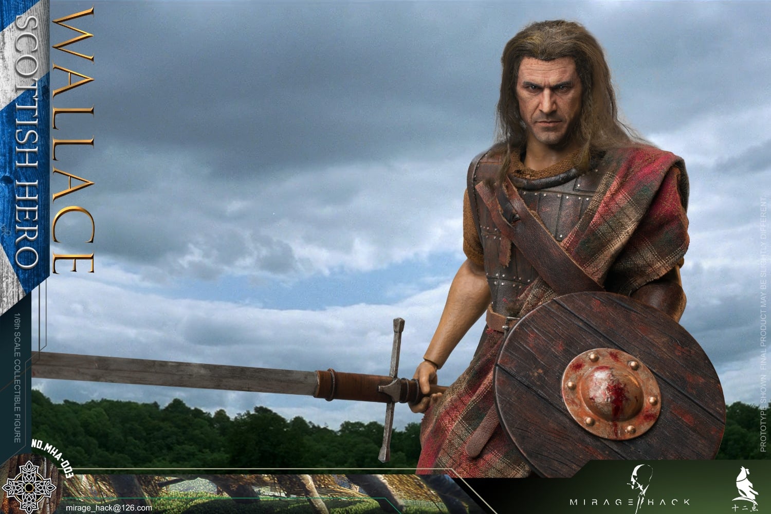 [สั่งจอง]Mirage Hack & Twelve O'clock MHA-003 1/6 : Scottish Hero Wallace Action Figure