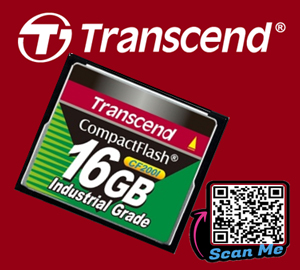 TransCend, Compact Flash Card, CF Card,16Gb,CF200i,Industrial Grade,Industrial Temp,TS16GCF200I