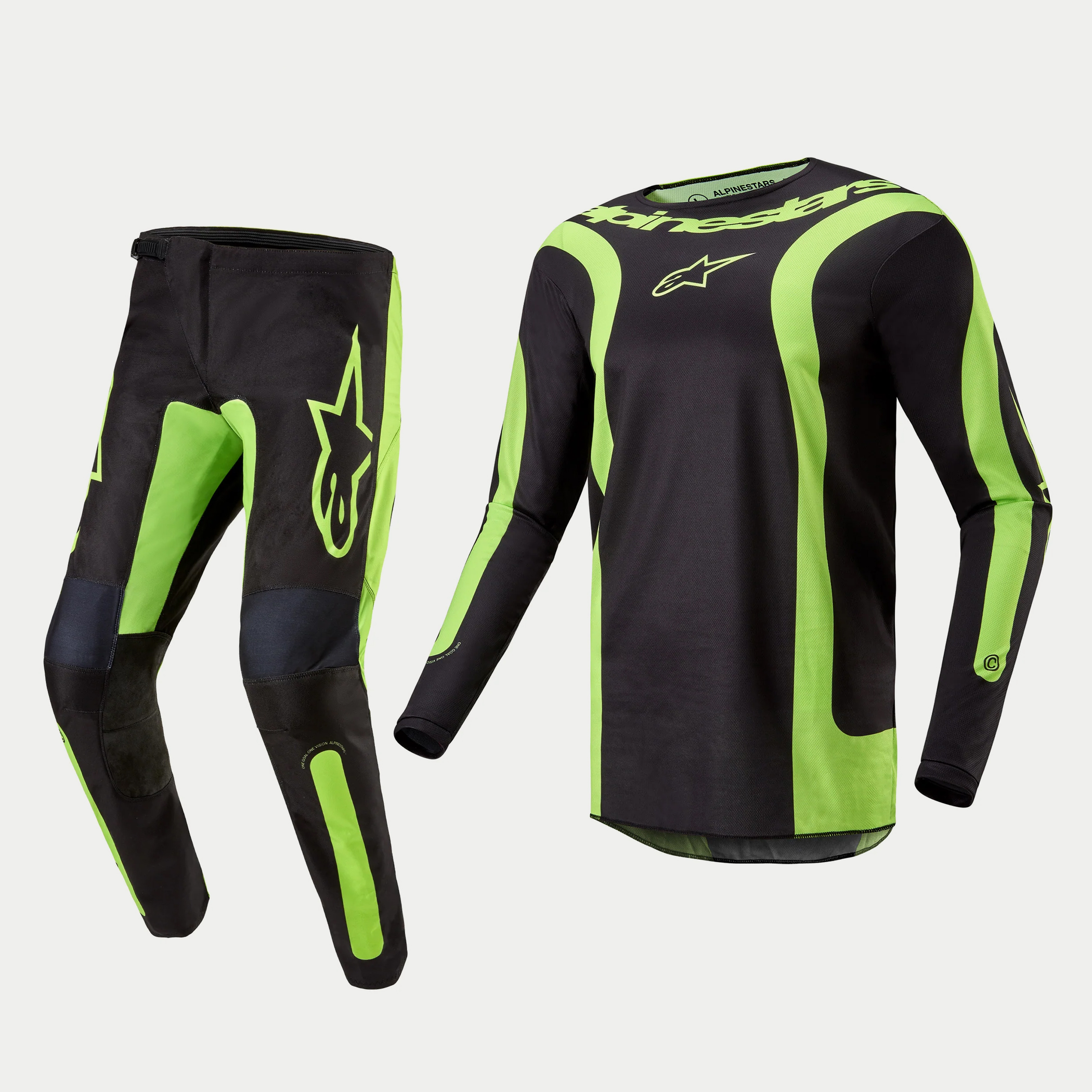 ชุด Alpinestars 2024 Fluid Lurv - Black/Yellow Fluo