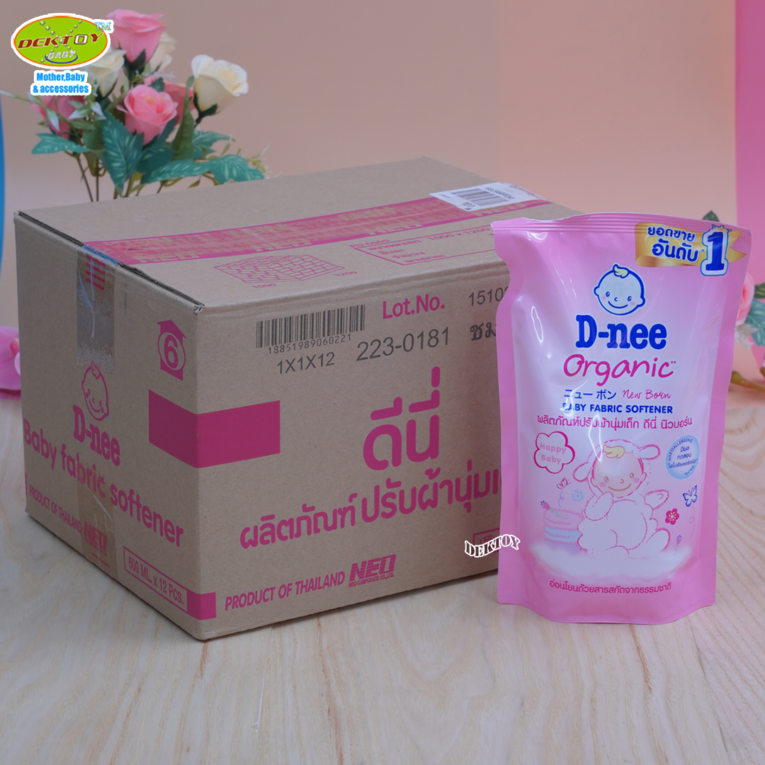 Dnee ดีนี่ น้ำยาปรับผ้านุ่มเด็กดีนี่ กลิ่น Happy Baby 550 มล. สีชมพู