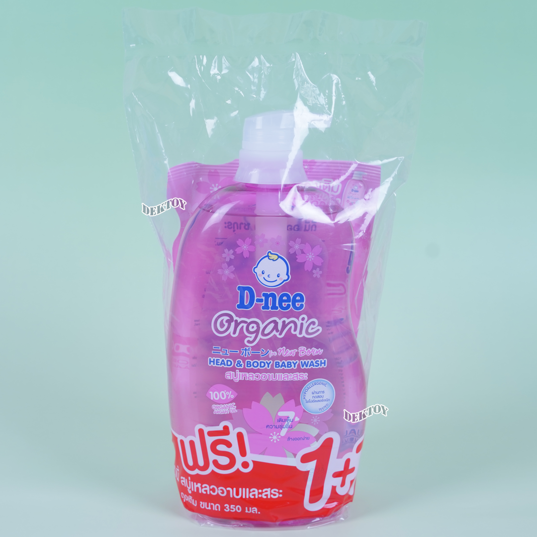 ดีนี่ D-neeซากุระ ฟอร์นิวบอร์น สบู่และแชมพูอาบน้ำ 800+350มล.ชมพู ชุ่มชื้นเป็นพิเศษ