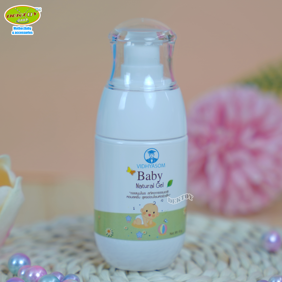 เจลสมุนไพรสูตรเปปเปอร์มิ้น Vidhyasom Baby Natural Gel 45 กรัม