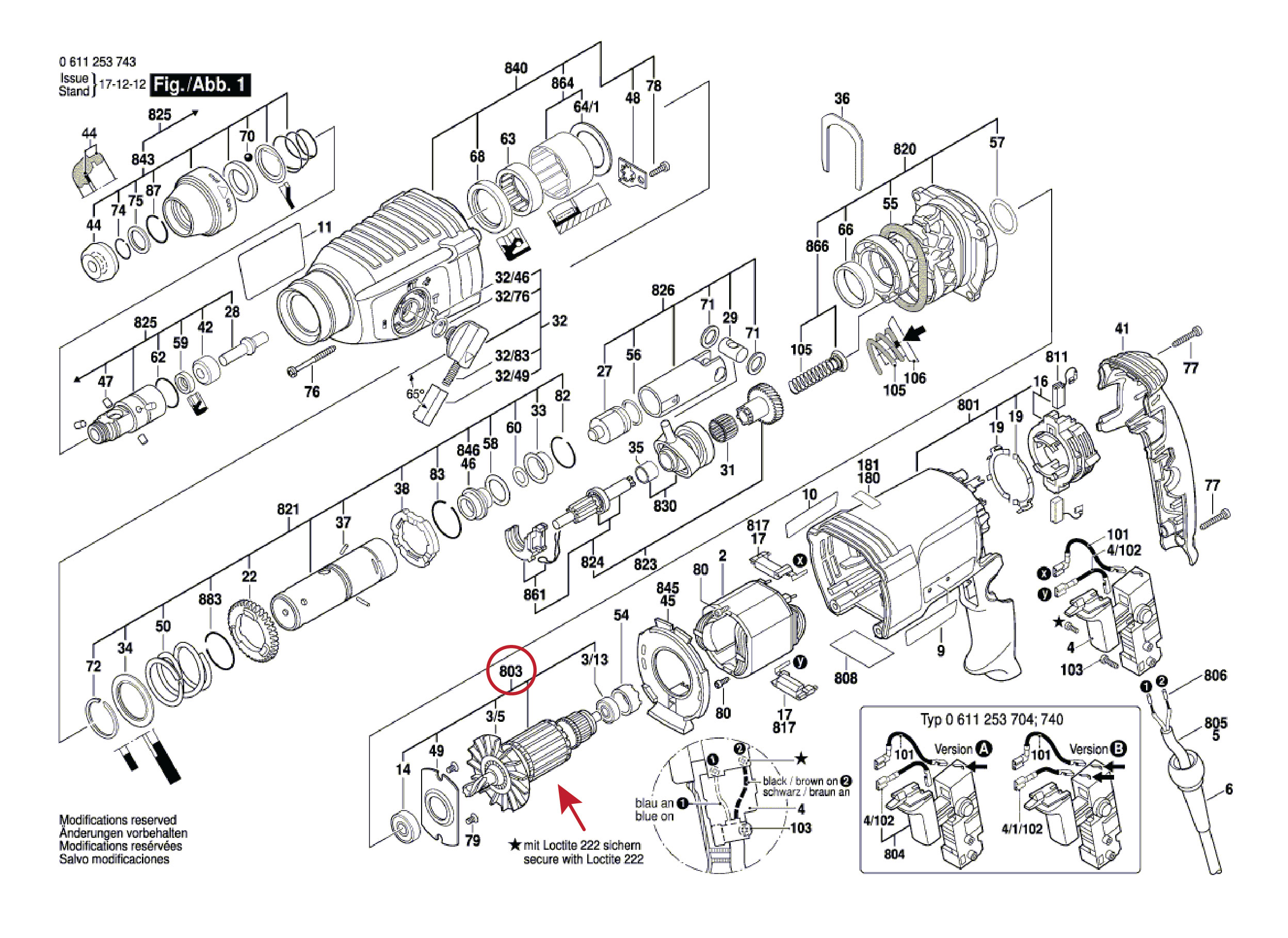 ทุ่น (แท้) สว่านโรตารี่ Bosch บ๊อช รุ่น GBH2-26 DFR, DRE, DE, RE 2-26 ทุกรหัสต่อท้ายใช้อะไหล่ตัวเดียวกัน (1619P00349) (อะไหล่แท้ 100%) ทุ่นสว่านโรตารี่บอช