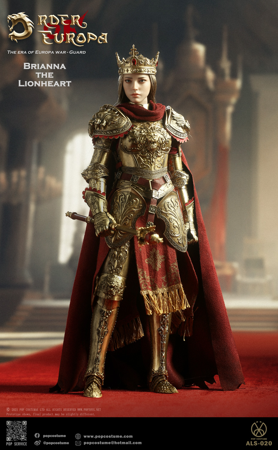 [สั่งจอง]POP COSTUME 1/6 : THE ERA OF EUROPA WAR The Lionheart Brianna