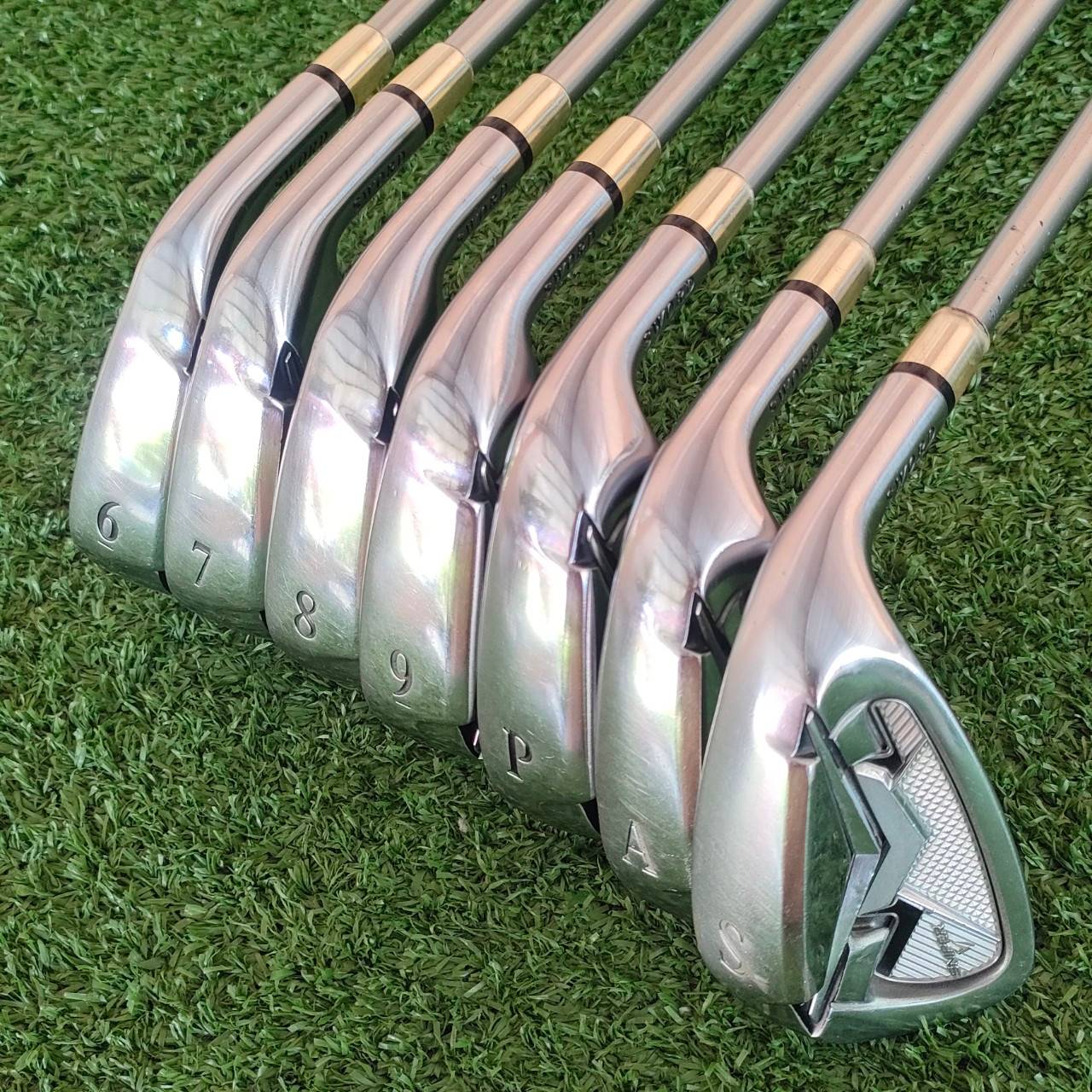 ชุดเหล็ก SWORD SNIPER V มีเหล็ก 6 - 9 เเละ PW AW SW ก้าน TOUR AD SWORD FLEX SR รุ่น PLATINUM สุดพรีเมี่ยม, ก้าน TOUR AD, กริพ IOMIC ไม้กอล์ฟมือสอง ของแท้ BY NakaraLuxurious