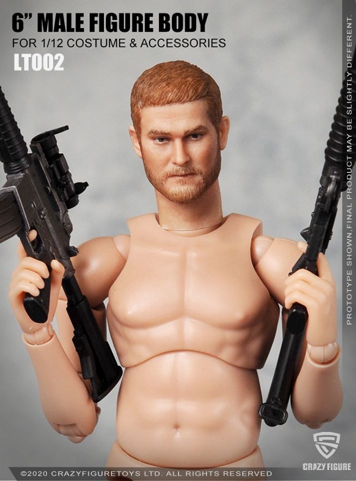 [สั่งจอง]Crazy Figure LT002 1/12 The head carves the multi joint movable male body