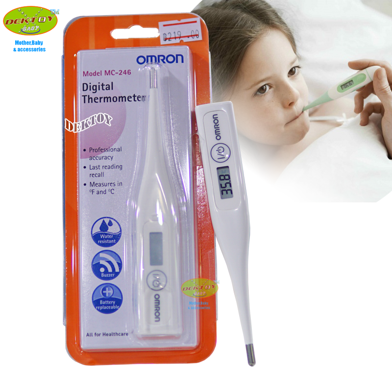 Omron ออมรอน ปรอทวัดไข้ดิจิตอล MC-246 เปลี่ยนแบตได้