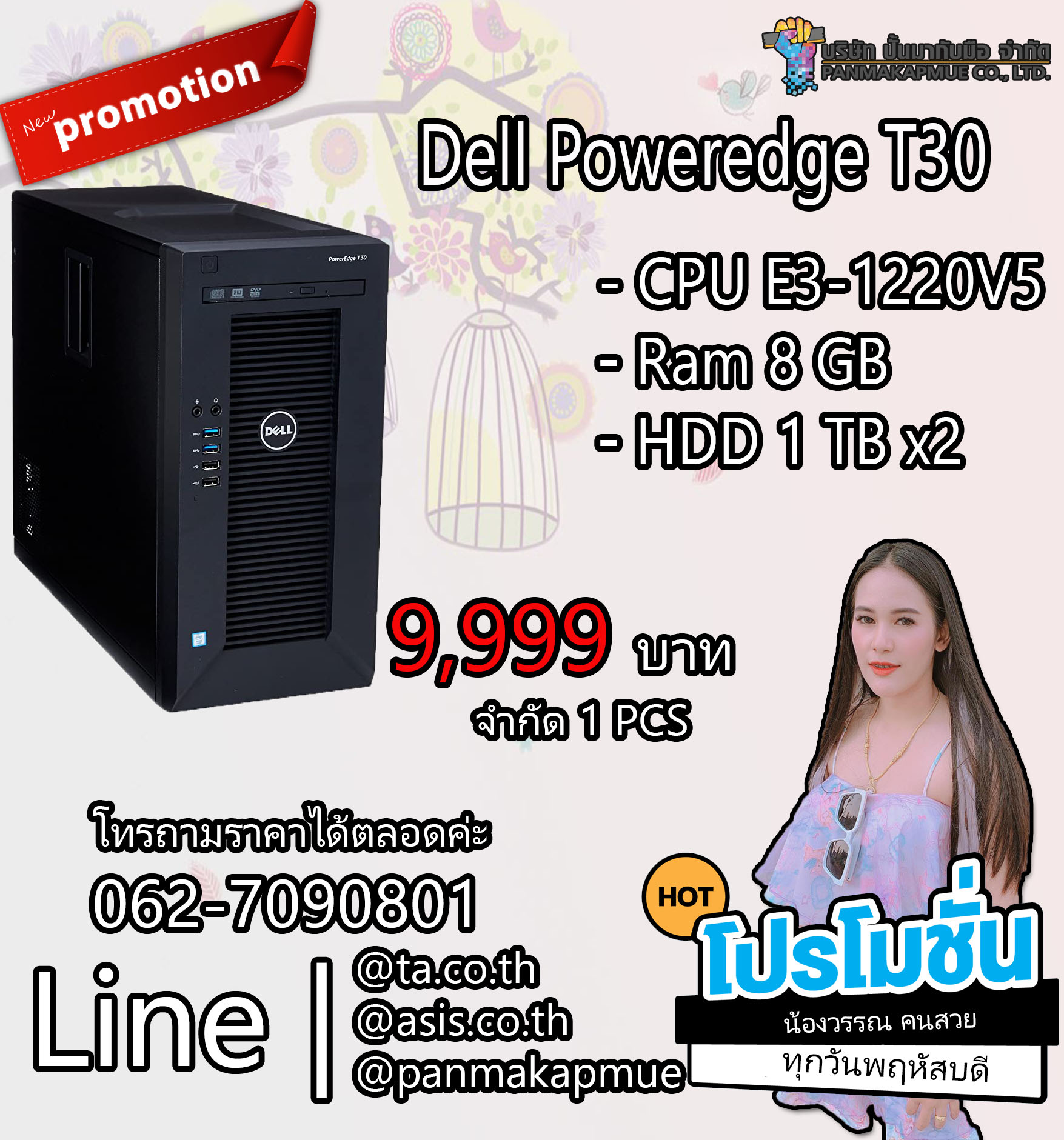 Dell Poweredge T30 ราคาพิเศษสุด