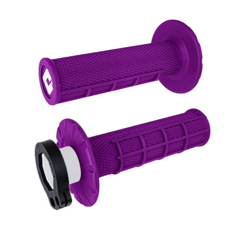ปลอกแฮนด์ ODI Grip Half Waffle V2 Lock-On Violeta