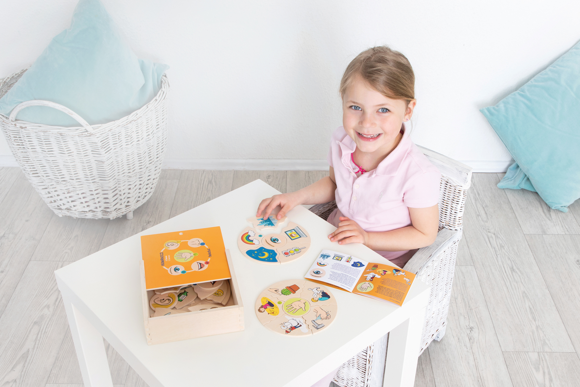 เกมปริศนาประสาทสัมผัสทั้ง 5 , ของเล่นไม้, ของเล่นเสริมพัฒนาการ, ของเล่นเด็กอนุบาล, สื่อการสอนเด็กอนุบาล วัสดุและสี ปลอดภัยต่อเด็ก มีมาตรฐาน มอก. ตามที่ สพฐ. กำหนด