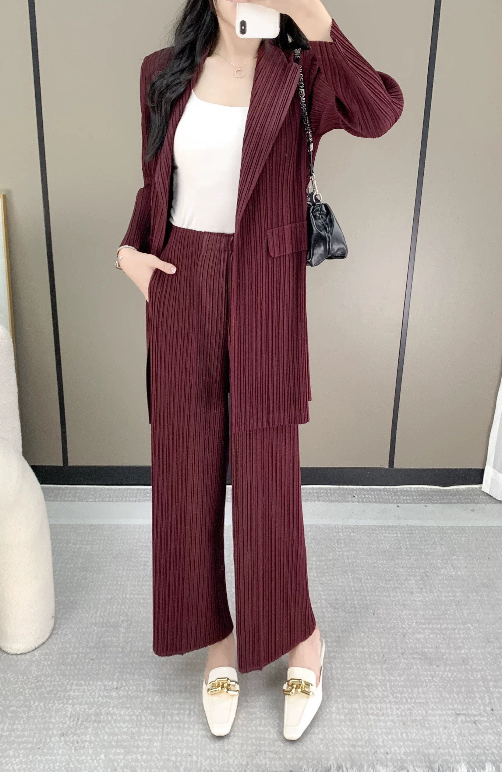 2MUAY รุ่น CX92237 เซ็ตพลีทคุณภาพ THICK SMART PLEATED SET 4 สี FREE SIZE