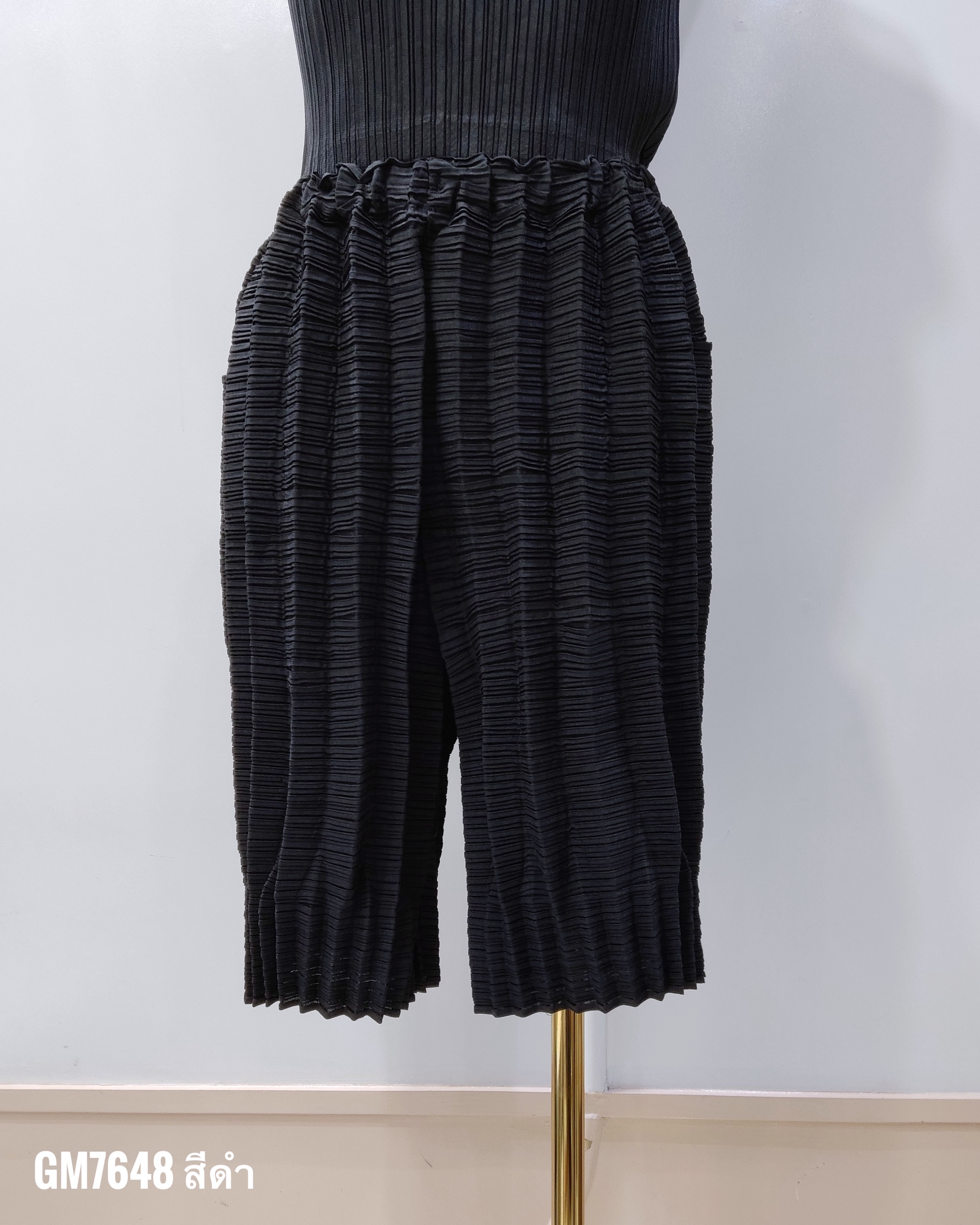 ยาว 19.5 นิ้ว 2MUAY รุ่น GM7648 กางเกงอัดพลีท DOUBLE PLEATED SHORT PANTS 4 สี FREE SIZE