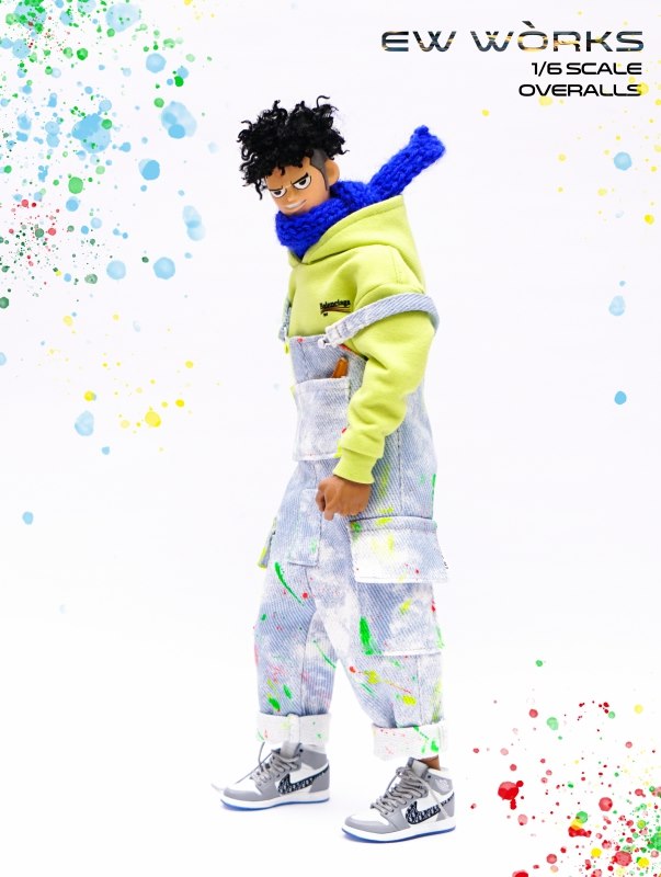 [สั่งจอง]EW WORKS EW002 1/6 Smudge Printing Handmade Graffiti Splashing Ink Overalls