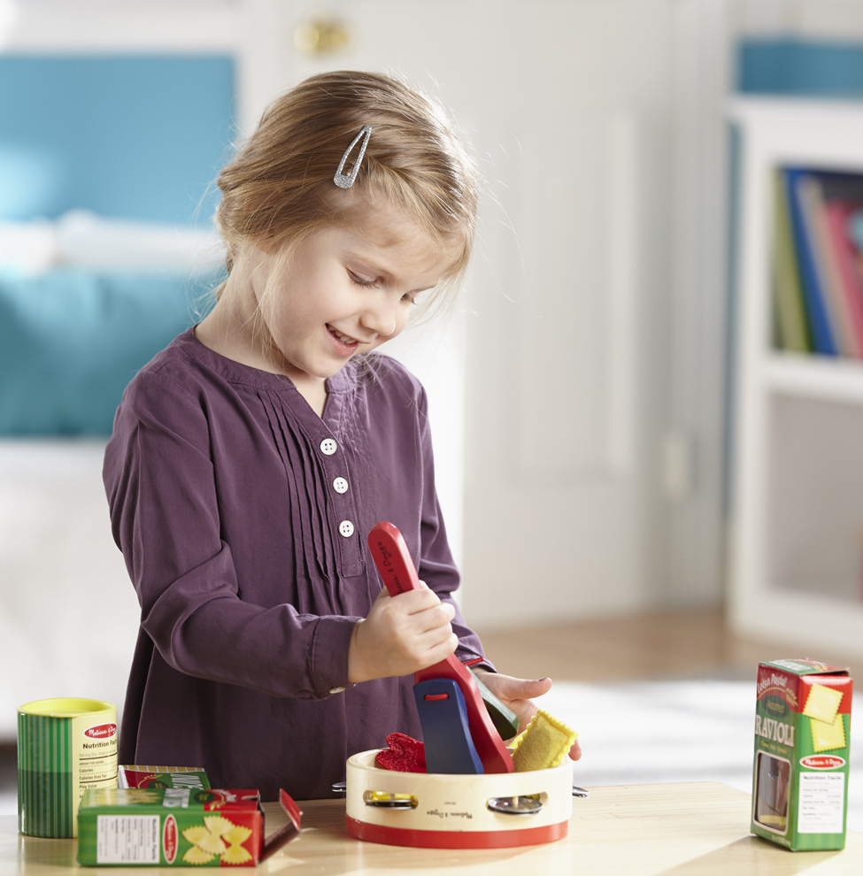 อุปกรณ์ดนตรีทั้งวงครบชุด ส่งเสริมการประกอบจังหวะสนใจในสิ่งรอบข้าง Band-in-a-Box - Clap! Clang! Tap Melissa&Doug, ของเล่นเสริมพัฒนาการ, ของเล่น