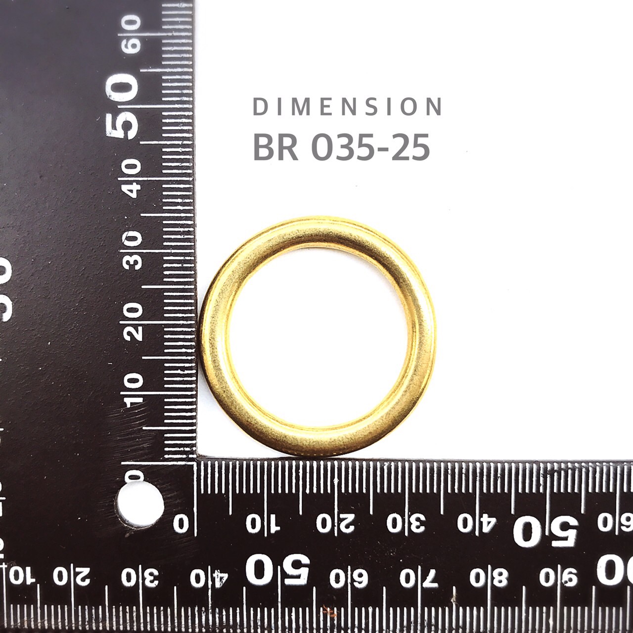 BR035 ห่วงกลมทองเหลืองแท้ ไม่มีรอยต่อ อะไหล่ทองเหลืองแท้ อุปกรณ์งานหนัง leatherbrass **ราคาต่อชิ้น**