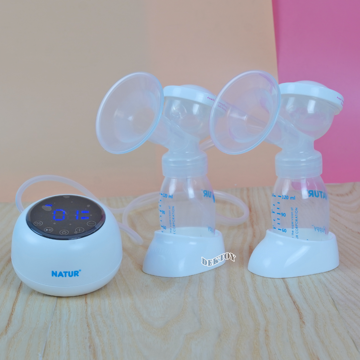 NATUR เนเจอร์ เครื่องปั๊มนมไฟฟ้าคู่ 2 เต้า รุ่น D4 เสียงเงียบ ประกันศูนย์ 2 ปี