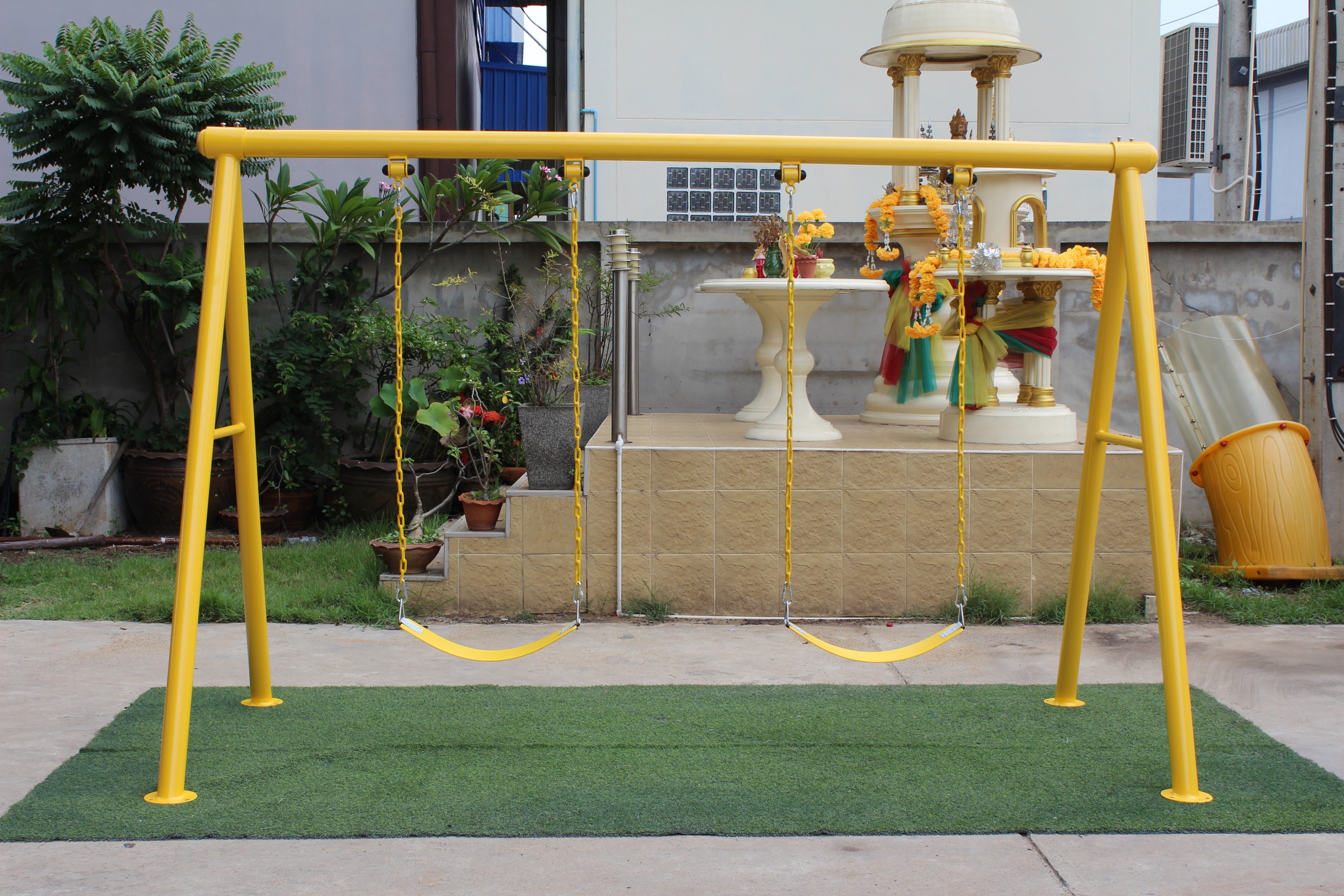 ชิงช้า2ที่นั่งโครงเหล็ก ชิงช้าเด็กโต เสาใหญ่ พร้อมส่ง, ชิงช้าเหล็ก ของเล่นสนาม, เครื่องเล่นสนามกลางแจ้ง พร้อมส่ง