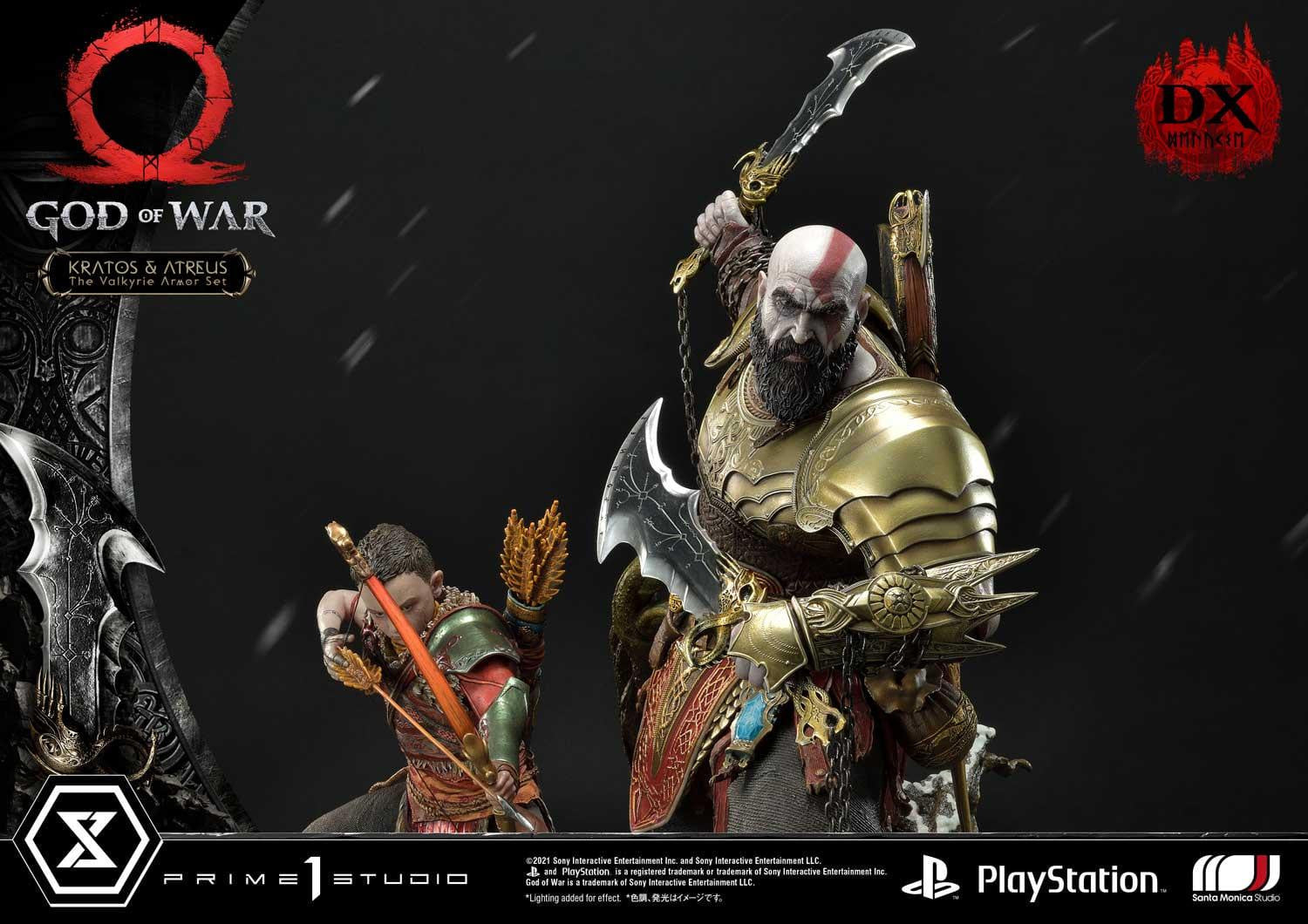 [สั่งจอง]Prime 1 Studio UPMGOW-03DX 1/4 : God of War - Kratos & Atreus The Valkyrie Armor Set (Deluxe Version)